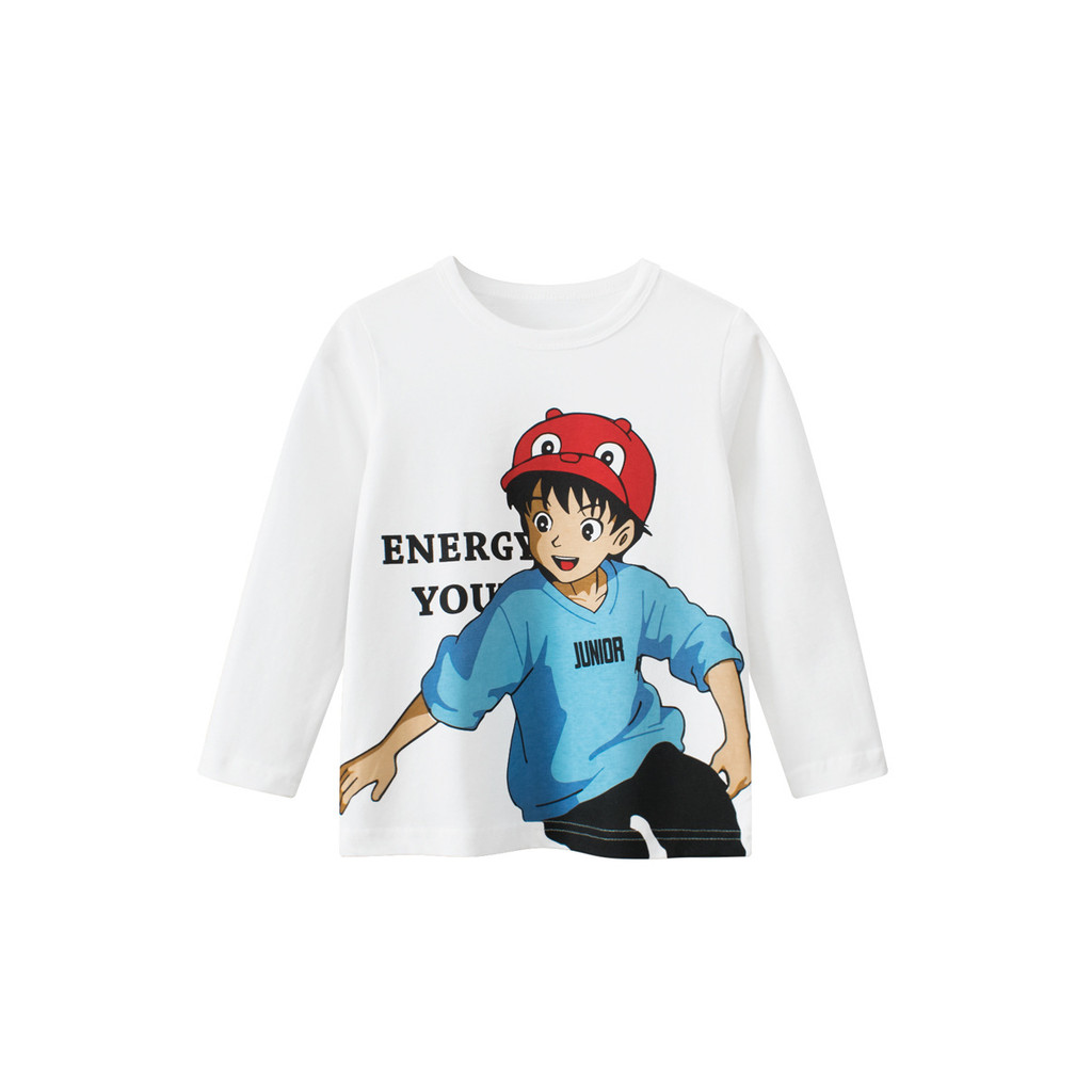 27kids Street Wear Versão Coreana Roupas Infantis Primavera Outono Crianças Meninos Bebê Camiseta de Manga Comprida Meni