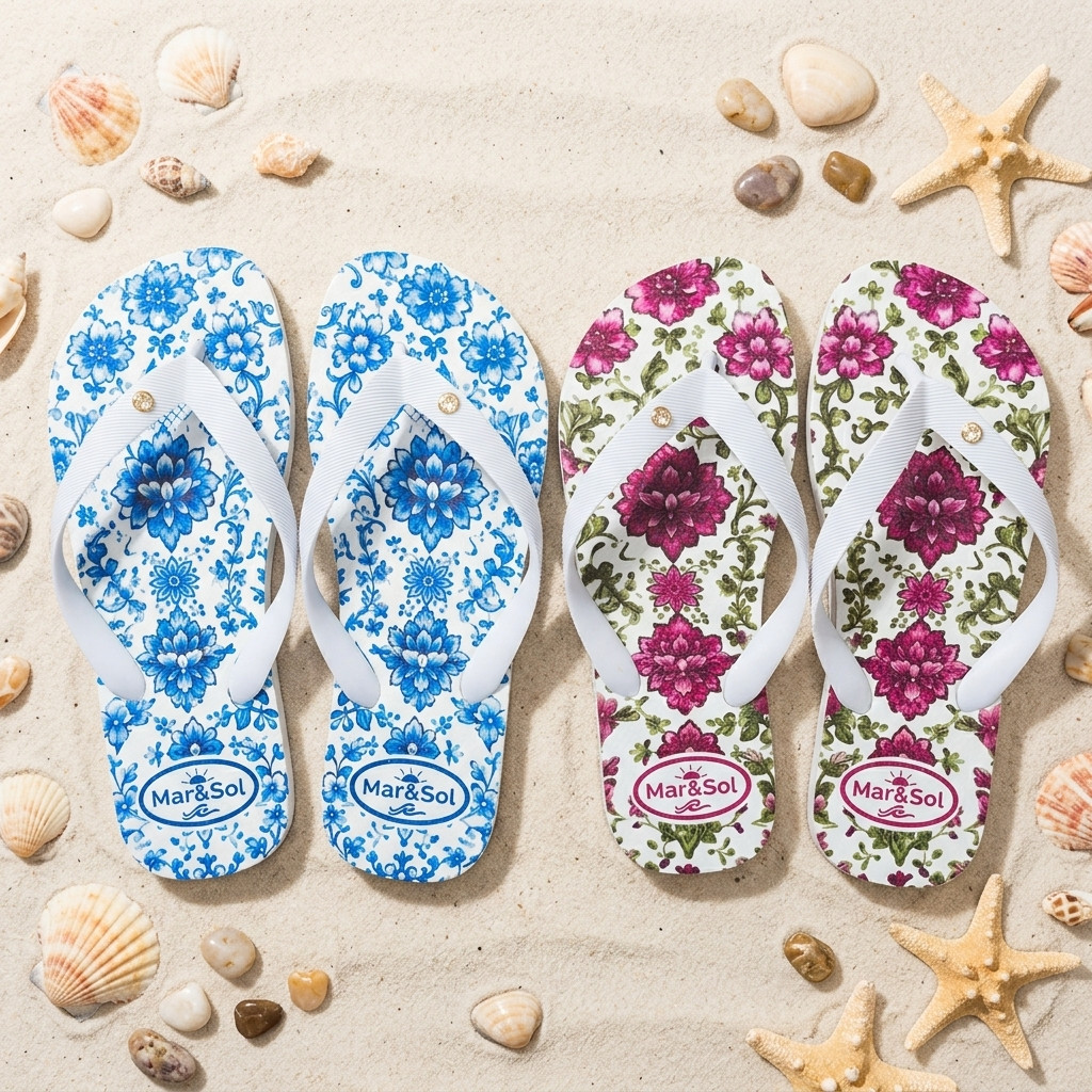 Kit 2 Pares Chinelo Feminino Estampado Confortável Antiderrapante Correia Larga Envio 24h