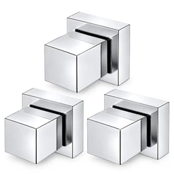 Kit 3 Acabamentos para Registro Quadrado Metal 1/2 ou 3/4 Padrão Deca Cromado Resistente