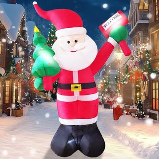 Decorações de Natal Infláveis de 1,80m, Papai Noel para Exterior, Papai Noel Inflável