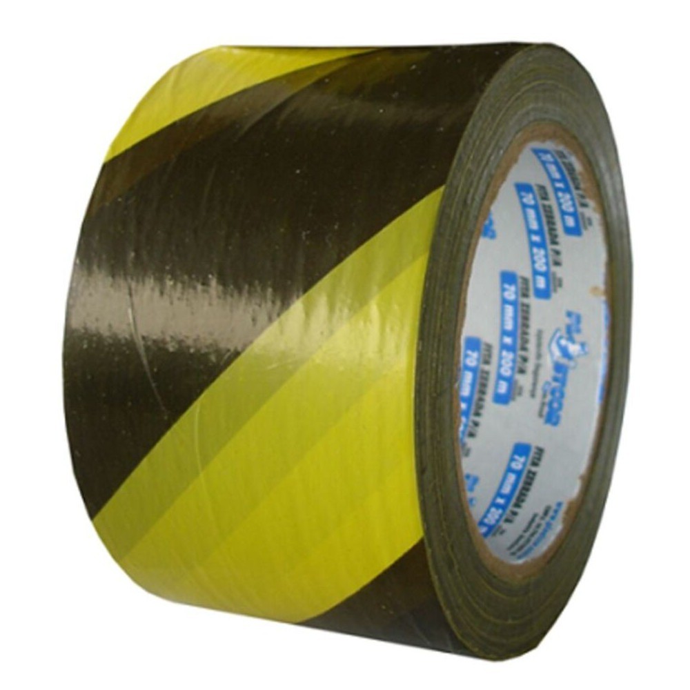 Fita zebrada para demarcação 70 mm x 200 m Plastcor · foto 2