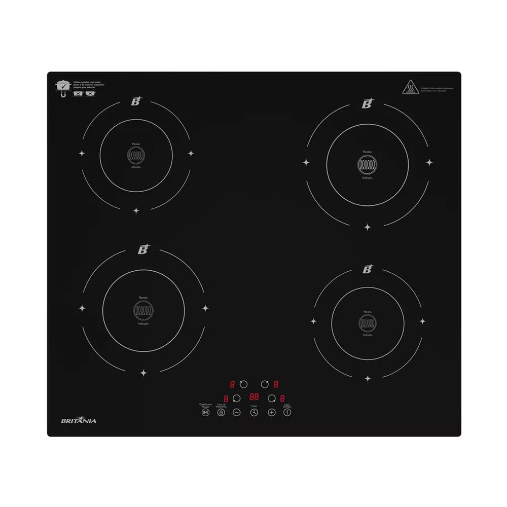 Cooktop 4 Bocas de Indução Britânia BCTE40A