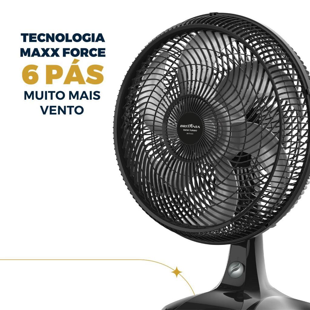 Ventilador 2 em 1 Britânia Maxx Force Turbo 150W BVT400 · foto 2