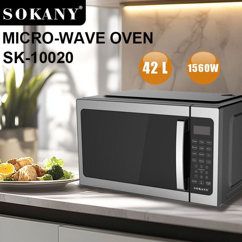 SOKANY10020 Forno de Microondas Doméstico Microondas Integrado Forno de Onda Leve 42L Forno de Microondas Multifuncional