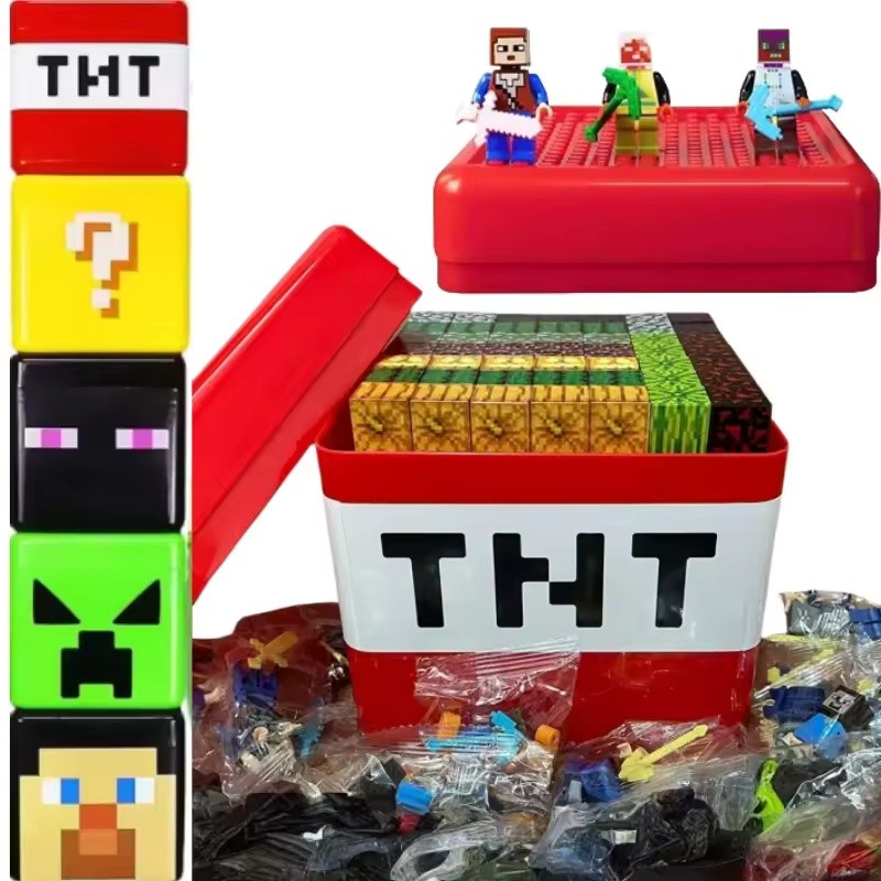 TNT Caixa De Armazenamento Bloco De Construção Blocos Magnéticos Conjunto De Brinquedos Brinquedo De Montagem DIY Para C