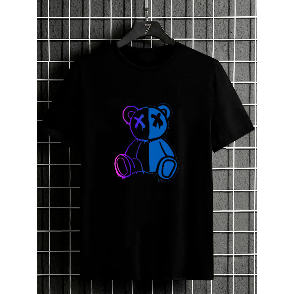 Camisa Estampada Unissex Camiseta Algodão Manga Curta Camiseta Gola Redonda 100% Algodão 30.1