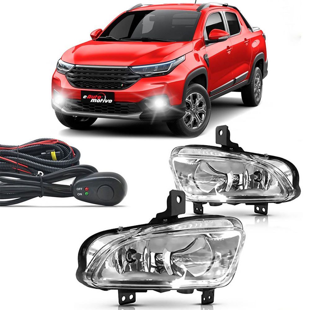 Farol de Milha Fiat Strada 2020 a 2022 Suits Auxiliar Neblina Botão Alternativo