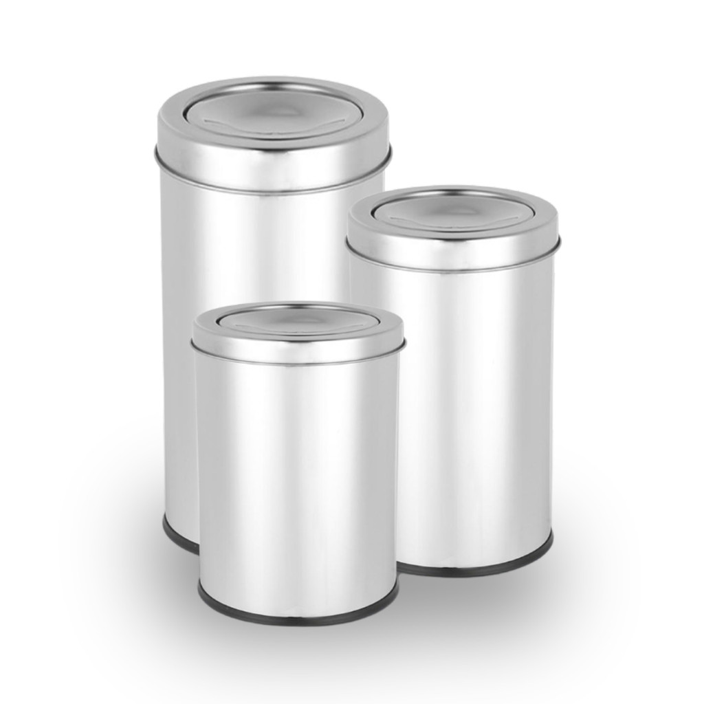 Lixeira Redonda Tampa Basculante 3 Litros Inox Powermaid em Oferta na Shopee