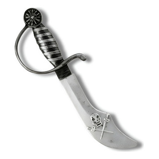 Espada De Pirata Brinquedo Infantil Fantasia 33cm Prateado