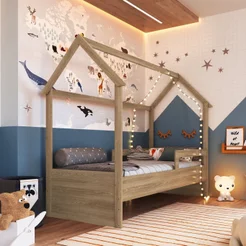 Cama Infantil Montessoriana Aveiro Oak
