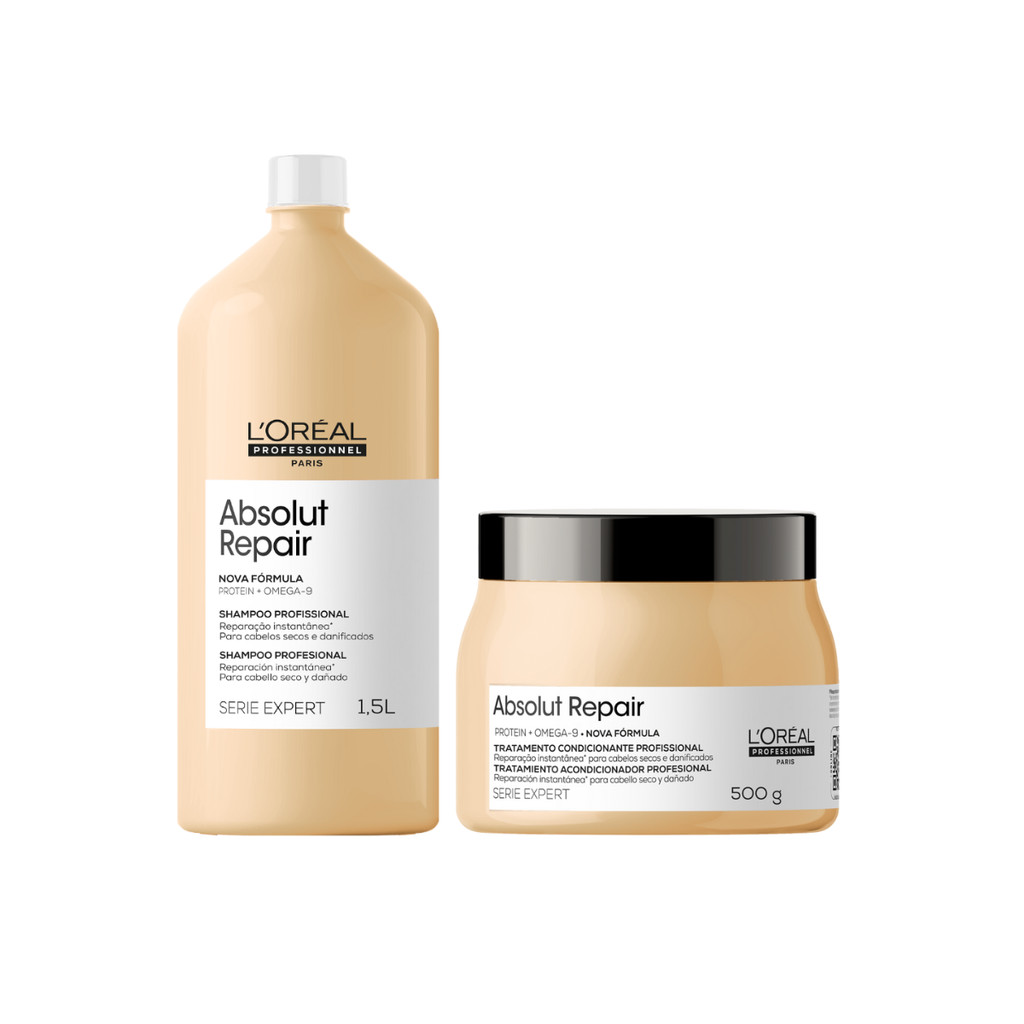 Kit L'oréal Absolut Gold Quinoa Shampoo e Máscara