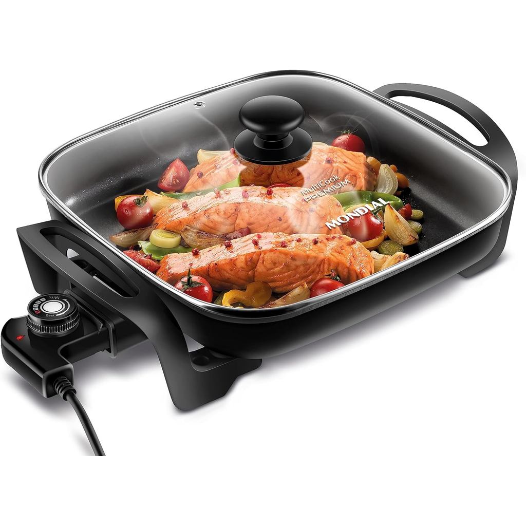 Panela Elétrica Multicook Premium, Mondial, Preto, 1200W, 110V - PE-49