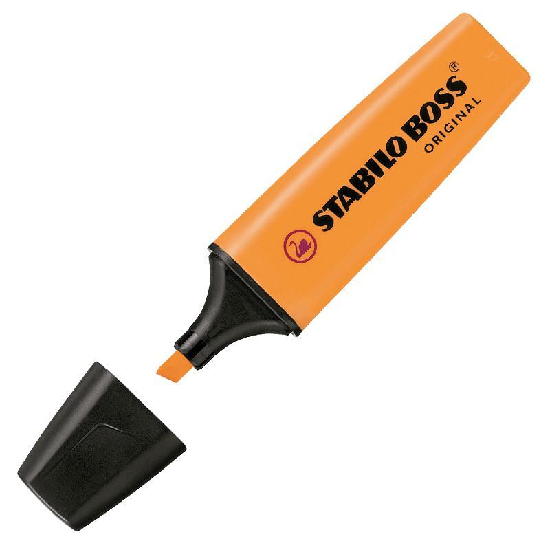 Pincel marca texto Boss Laranja 70/54 Stabilo em Oferta na Shopee
