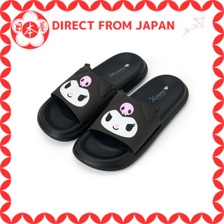 [Direto do Japão] Flipflop, Slide Slipper[Sanrio] Sandálias tipo chinelo formato rosto Kuromi Varanda Beira da piscina