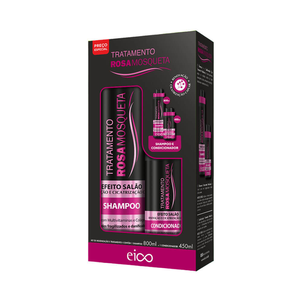 Kit Eico Efeito Salão Rosa Mosqueta 1,25L em Oferta na Shopee