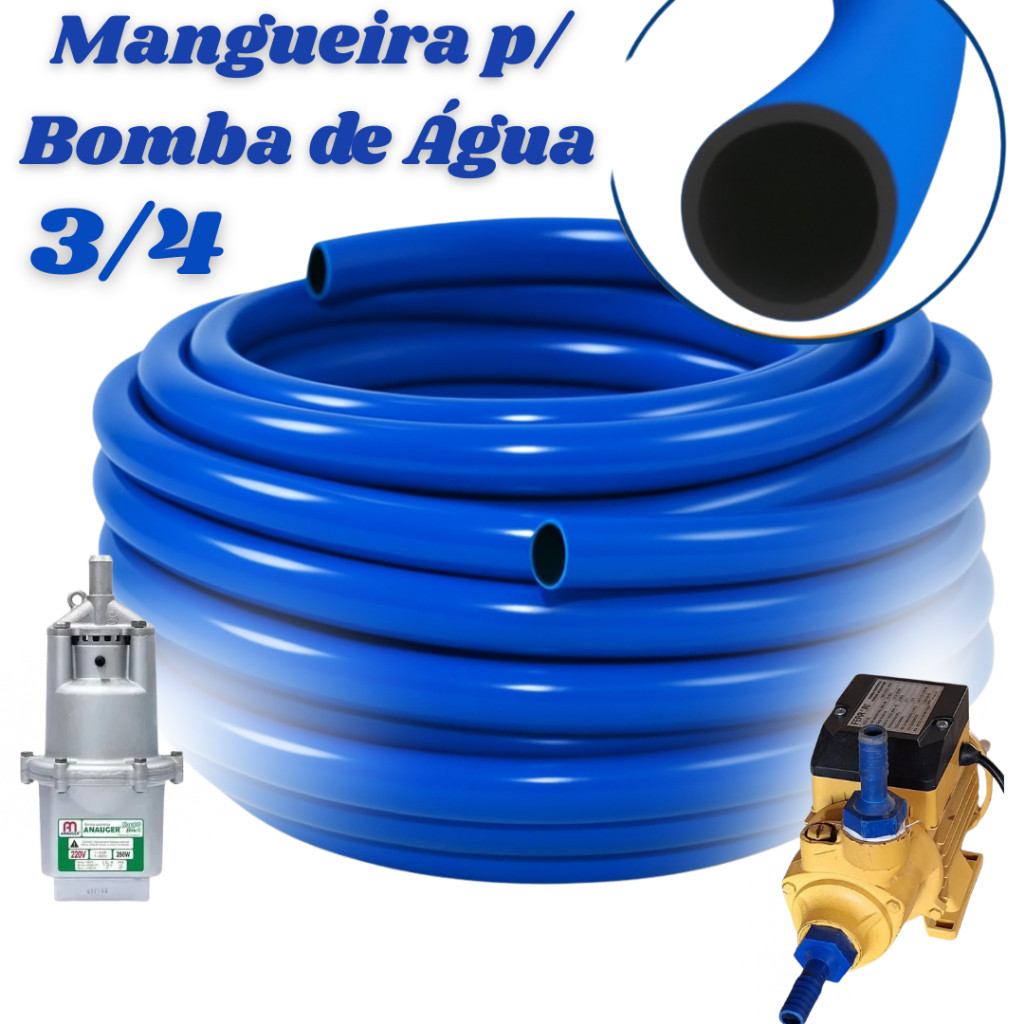 Mangueira 3/4 Alta Vazão Grossa para Bomba de agua em Oferta na Shopee