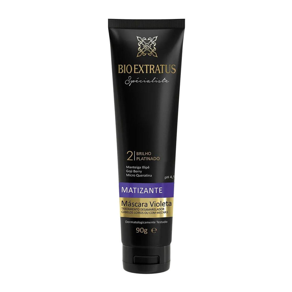 Máscara Violeta Bio Extratus Specialiste Matizante 2 Brilho Platinado 90g