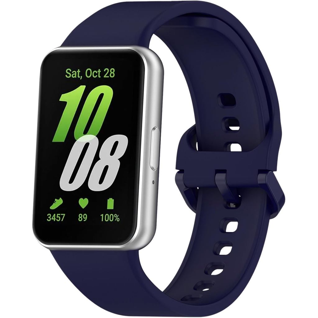 Pulseira esportiva de silicone compatível com Samsung Galaxy Fit 3, ajustável SM