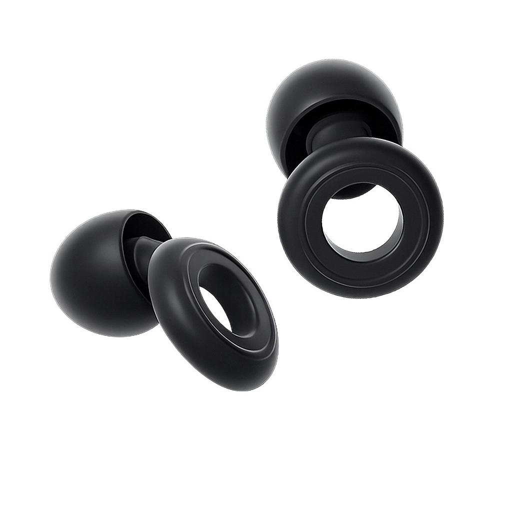 Tampão de Ouvido para Proteção Auricular Reutilizável em Silicone - Preto - Earplugs Shieeld Spirit - Gshield