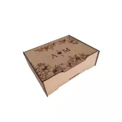 Caixas 20x15x5 Articulada Floral Personalizada, Convite, Casamento com Iniciais. Art. Capricho