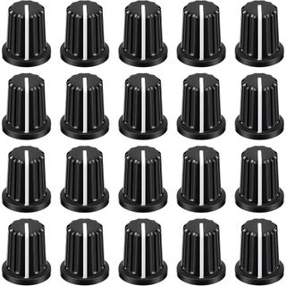 20 Peças de Botões de Controle de Potenciômetro Tipo D de 6mm, Conjunto de Substituição de Botões de Volume de Plástico 