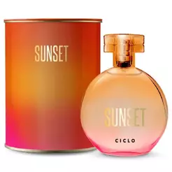 Perfume Deo Colônia Sunset Feminino com Lata Decorativa 100ml Ciclo Cosmeticos