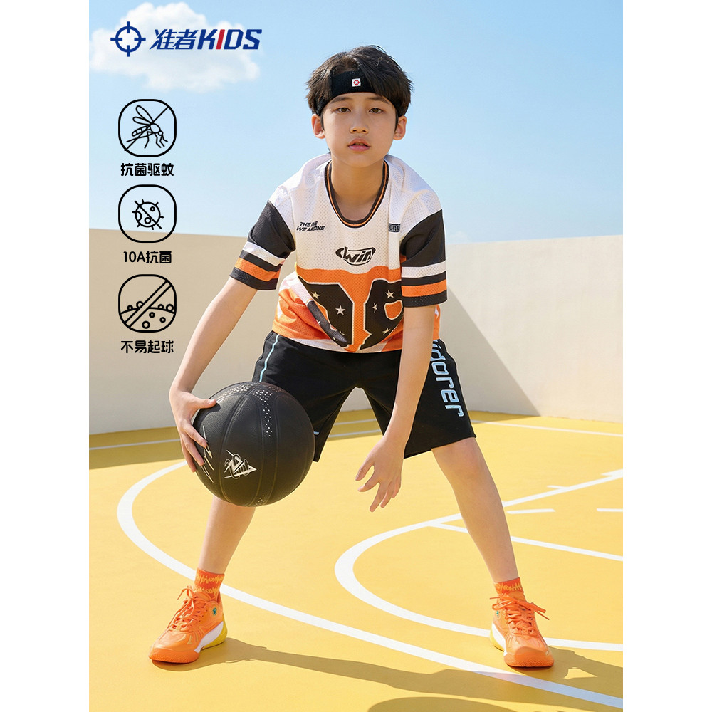 Padrão crianças de manga curta topo verão novo estilo lazer ao ar livre esportes respirável 10A antibacteriano repelente