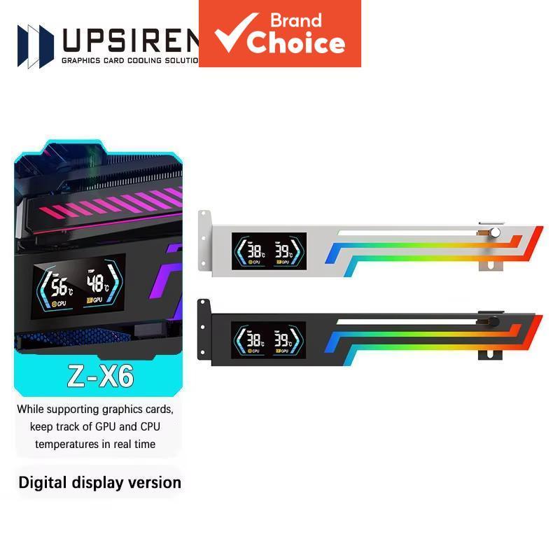 UPSIREN Z-X6 Digital Edition ARGB 5V 3 pinos Suporte GPU Altura ajustável Aura Sync Suporte de placa gráfica