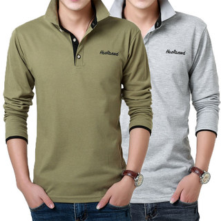 Camiseta Masculina De Algodão Manga Comprida Solta