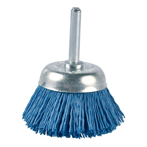 Escova Copo Nylon Makita D-45537 Furadeira Azul Desbaste Limpeza Metal Madeira PVC Náilon Haste 6mm Profissional
