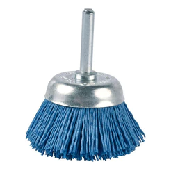 Escova Copo Nylon Makita D-45537 Furadeira Azul Desbaste Limpeza Metal Madeira PVC Náilon Haste 6mm Profissional
