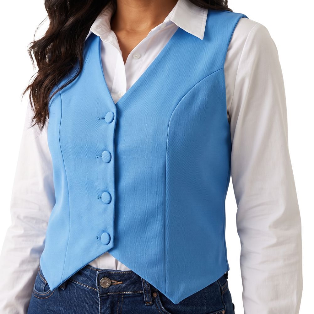 Colete alfaiataria feminino social elegante Frente Dupla face moda feminina