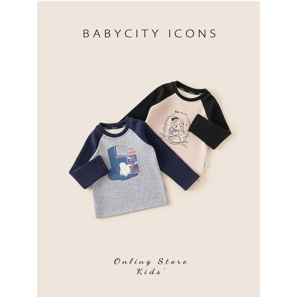 Bebê cidade meninas camiseta de manga comprida primavera bebê menina estilo ocidental Casual topo menino roupas moda cri