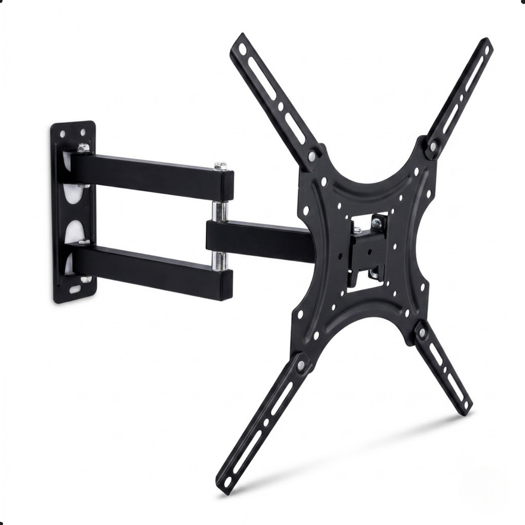 Suporte Para TV Articulado Móvel Samsung LG 26 a 55 Polegadas Até 35Kgs Preto