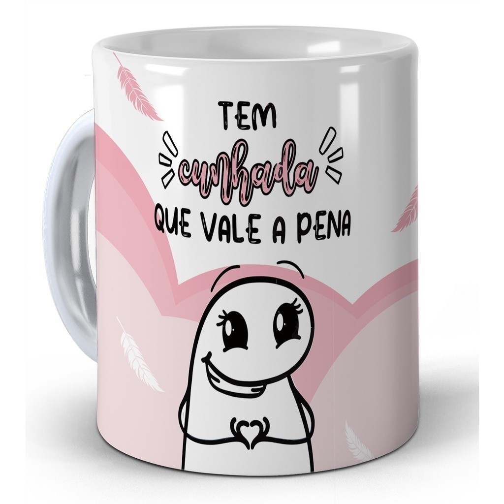 Caneca Branca - Meme Flork Tem Cunhada que Vale a pena