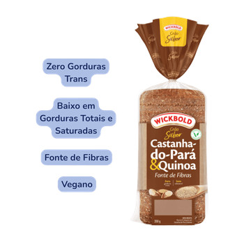 Pão de Forma Castanha do Pará e Quinoa Wickbold