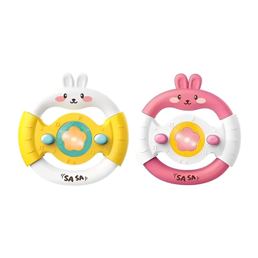 Brinquedo Infantil Volante Coelhinho com Luz e Som - Sortido e Unitário Zippy Toys - 11095