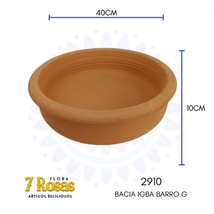 BACIA IGBA BARRO SIMPLES G 39X12CM