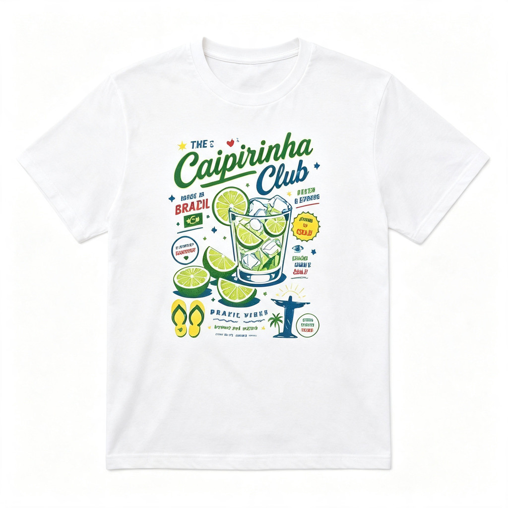 Camiseta Feminina Estampa Capivara Club Frutas e Sapatos de Praia Confortável Estilosa Linda Moda Feminina Verão