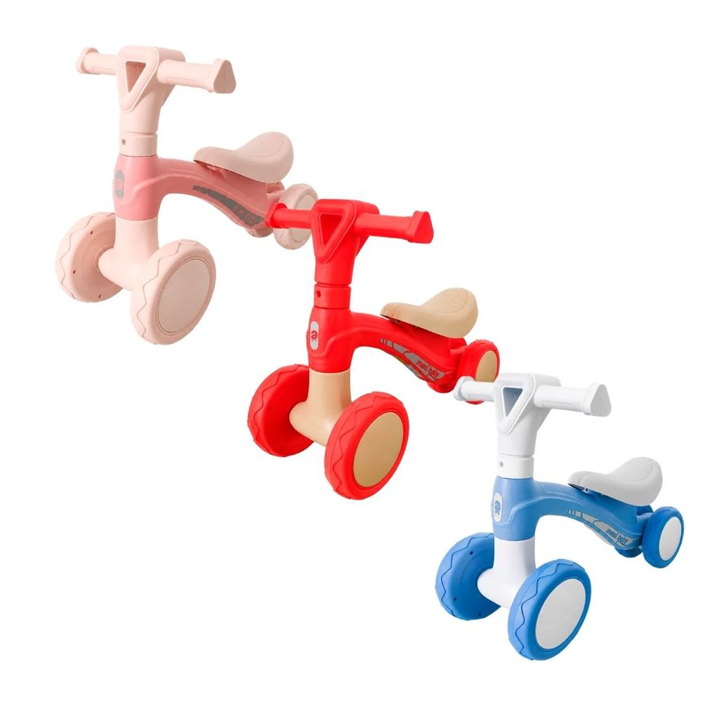 Bicicleta De Equilibrio Infantil Andador Sem Pedal 4 Rodas Até 20kg Stay Maxi Baby