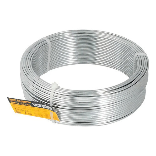 Arame Galvanizado Vonder BWG14 2,11mm 1kg Zincado para Amarração Fixação e Cercas
