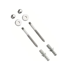 Kit Parafuso Inox Cromado 8mm Fixação Vaso Sanitário e Bidê Completo