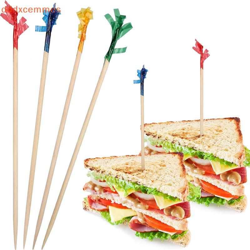 [dddxcemmes] Folho De Madeira 100 Pcs 4 Polegadas Festa Comida Pis Para Aperitivos Bebidas Enfeite Frutas E Queijo Duráv