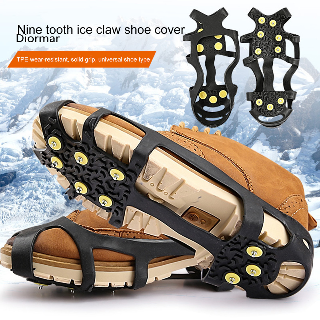 Crampons for Hiking Elastic Crampon Shoe Cover Ice Cleats for Shoes Boots – Non-slip Snow Traction Winter Climbing Fis