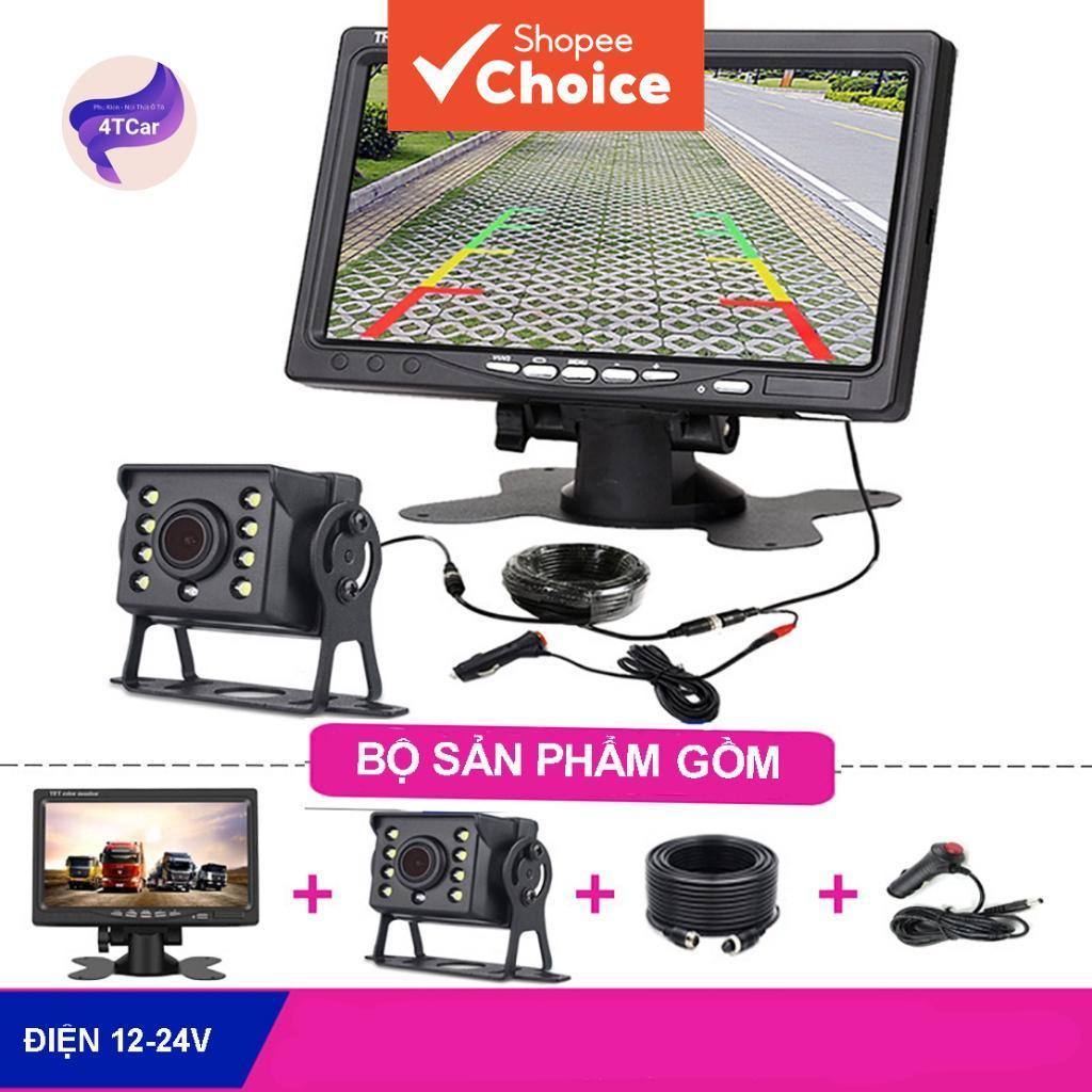 Câmera Reversa De Caminhão De 7 Polegadas Com Monitor 12-24v Para Guindaste De Escavadeira De Van De Carro