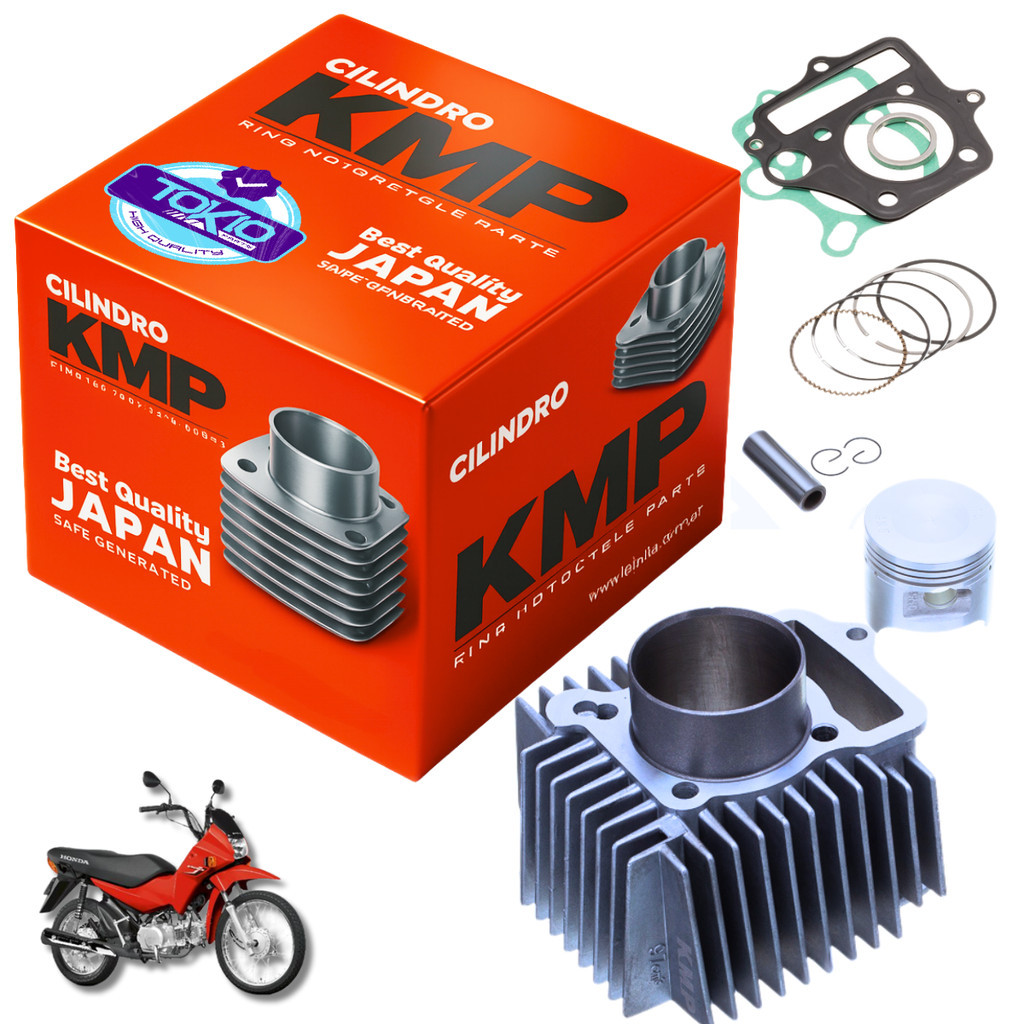 KIT KMP C/ CILINDRO PISTAO ANEL E JUNTA POP 100 2007 A 2015