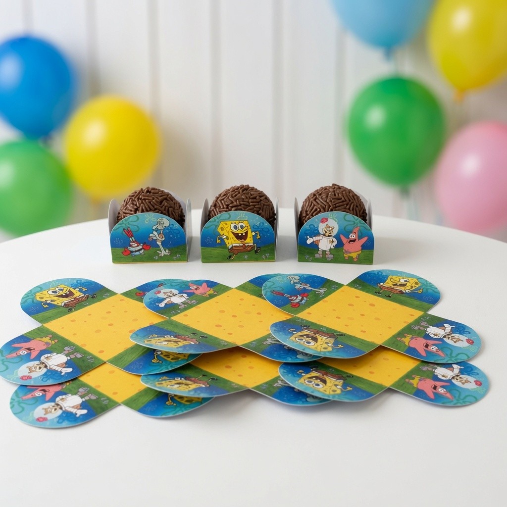 Forminhas de Doce Bob Esponja / Personalizada no tema / Lembrancinha de Festa /Aniversário