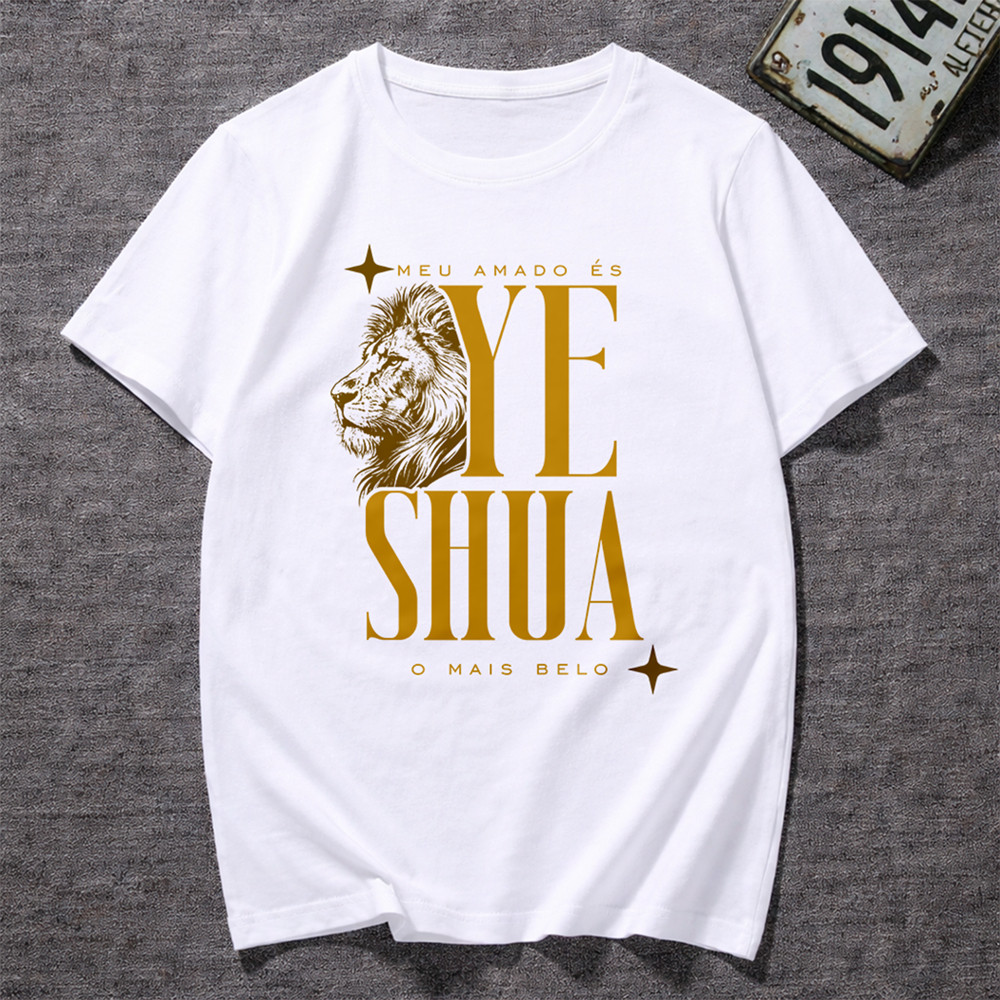 Camiseta Masculina Cristã Algodão Cruz Igreja Evangelica Versículo Salmo Vida Confortável Estampada