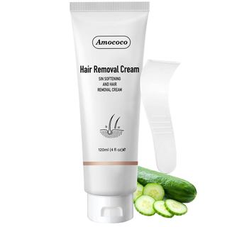 Kit de Remoção de Pelos lessHairRemovalKit, Depilatório Eficaz para Mulheres e Homens, Formulado com Extrato de Pepino, 