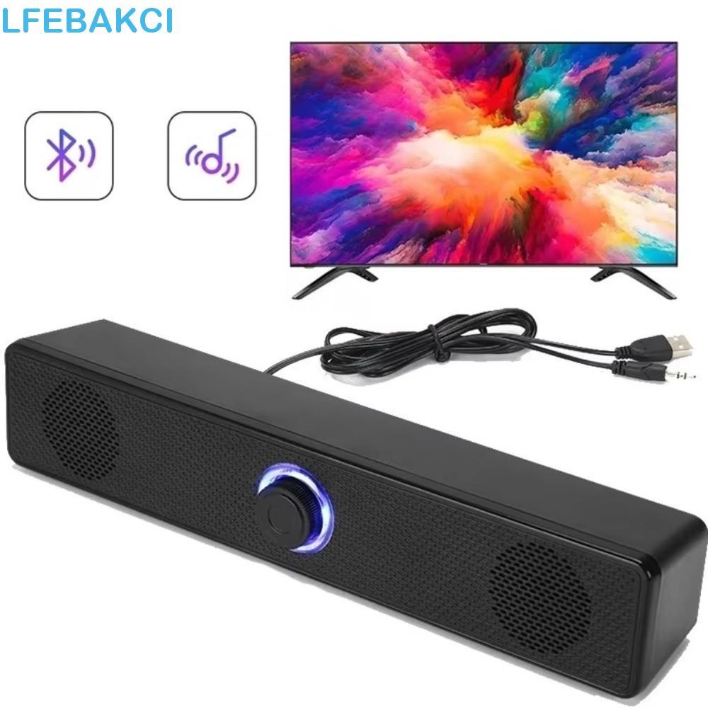 Lpebakci PC Soundbar , Alto-Falante Bluetooth Com Fio Sem , Barra De Som Estéreo Compacto Graves Fortes E Alimentado Por